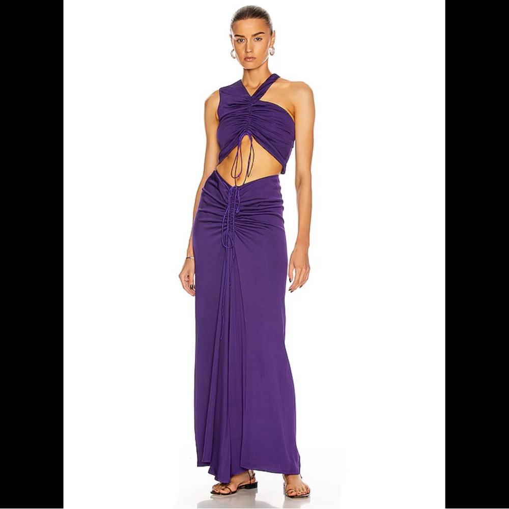 Christopher Esber Dark Purple Cut-out Maxi Dress